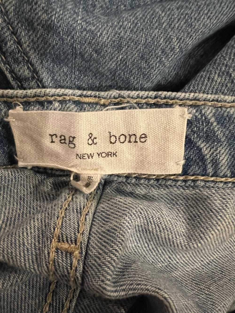Rag & Bone Wide-Leg Tie-Waist Jeans in Medium Blue Wash &  Bonus Buy💚Jacket - Picture 8 of 16